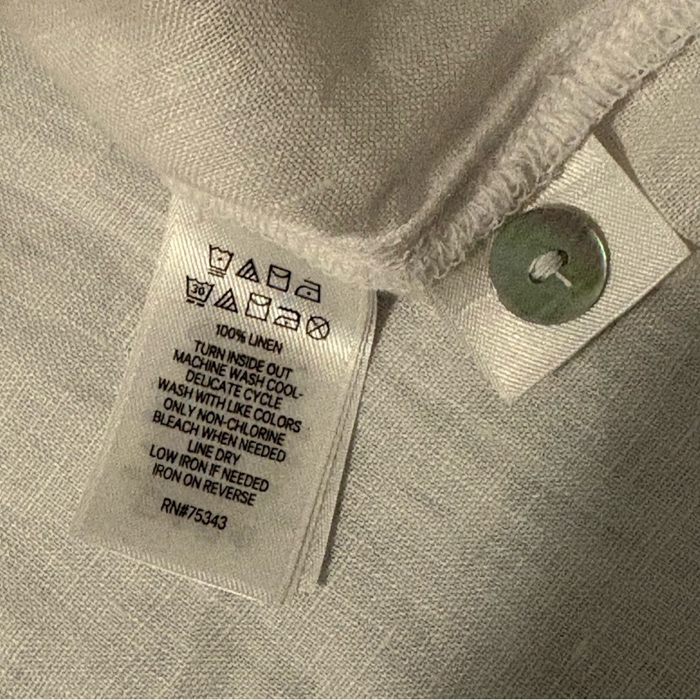 Tahari linen hooded tunic. Size 1X. - Picture 5 of 8